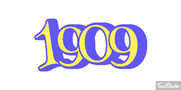 1909 Text effect