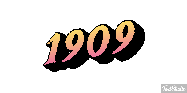 1909 Text effect