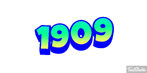 1909 Text effect