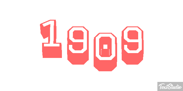 1909 Text effect