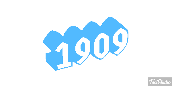 1909 Text effect