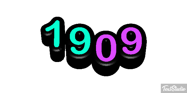 1909 Text effect