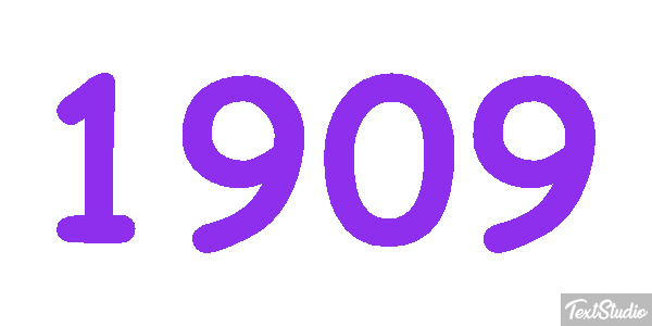 1909 Text effect