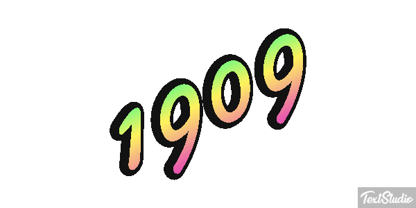 1909 Text effect