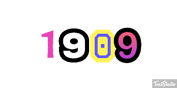 1909 Text effect