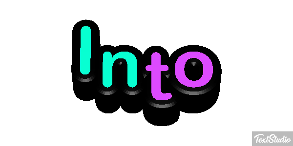 Into Efeito do texto