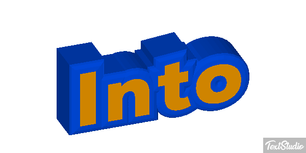 Into Efeito do texto
