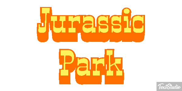 Jurassic Park Tekst effect