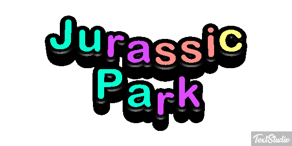 Jurassic Park Tekst effect