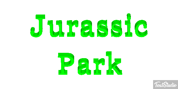 Jurassic Park Tekst effect