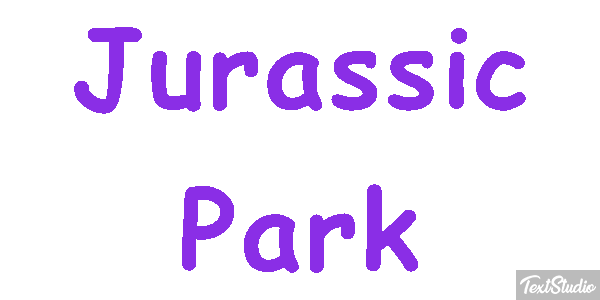 Jurassic Park Tekst effect