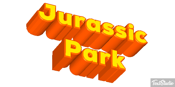 Jurassic Park Tekst effect