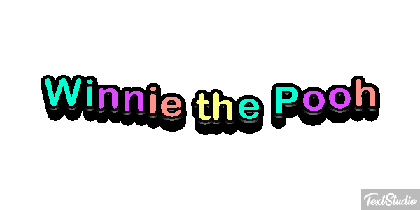 Winnie the Pooh Tekst effect