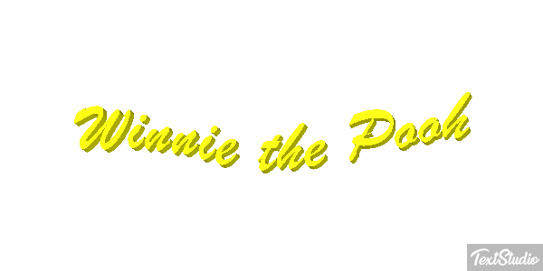 Winnie the Pooh Tekst effect