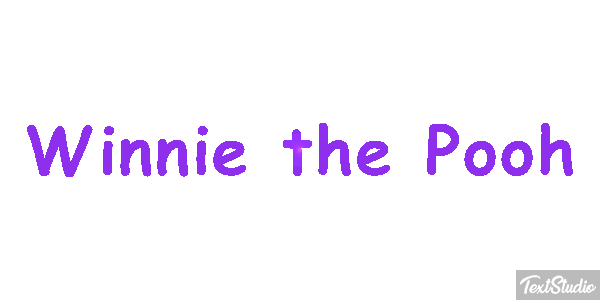 Winnie the Pooh Tekst effect