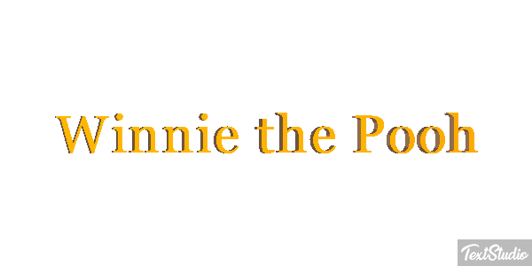 Winnie the Pooh Tekst effect