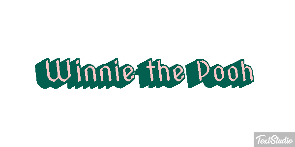 Winnie the Pooh Tekst effect