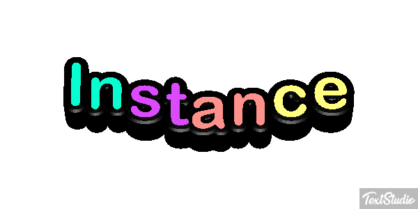 Instance Efecto de texto