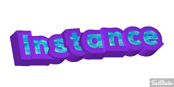 Instance Efecto de texto