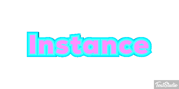 Instance Efecto de texto