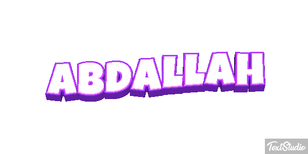 Abdallah Text effect