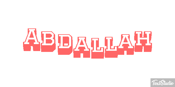 Abdallah Text effect