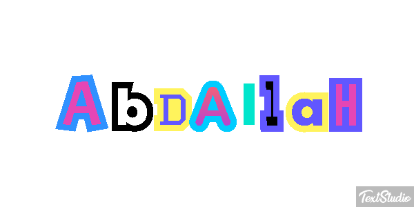 Abdallah Text effect
