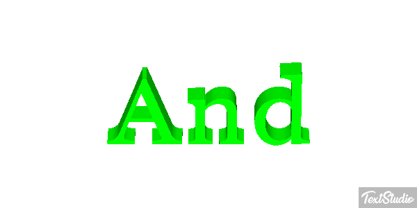 And Texteffekt