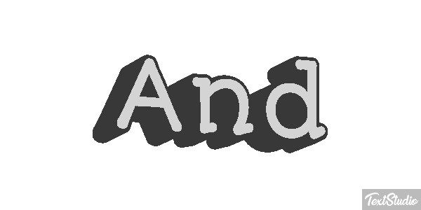 And Texteffekt