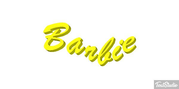 Barbie Effet de texte
