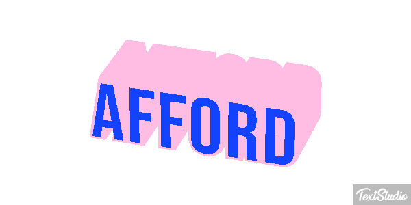 Afford Text effect