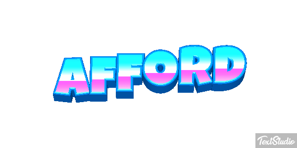 Afford Text effect