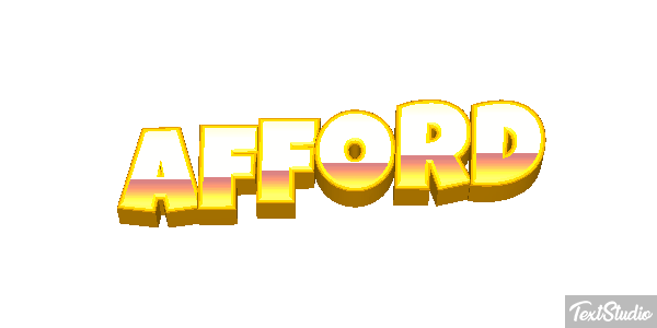 Afford Text effect