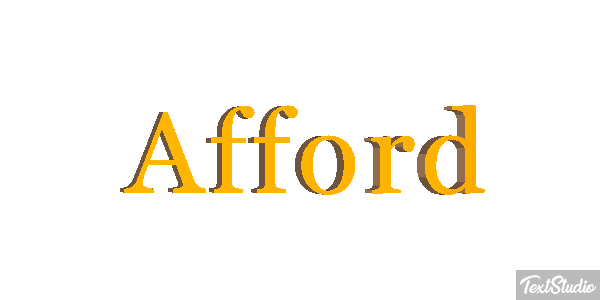 Afford Text effect