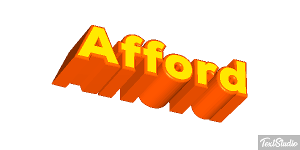 Afford Text effect