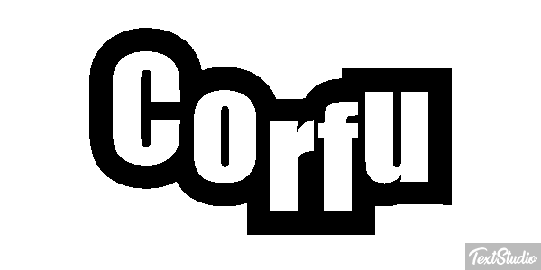 Corfu Effet de texte