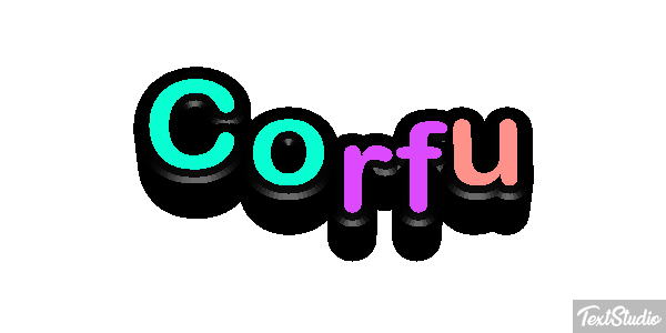 Corfu Effet de texte