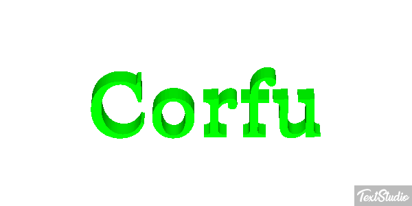 Corfu Effet de texte