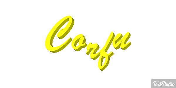 Corfu Effet de texte