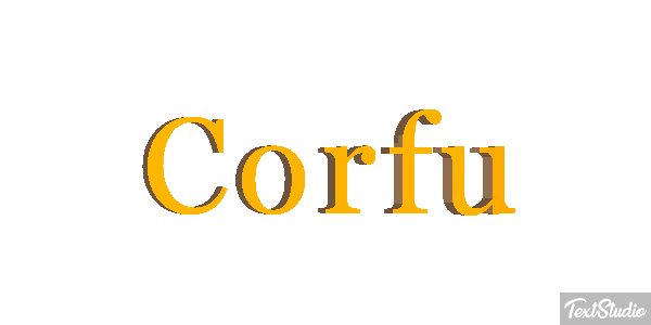Corfu Effet de texte