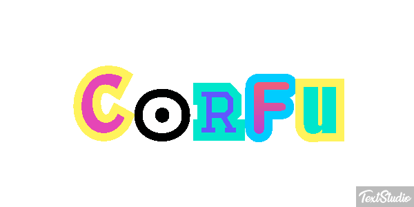 Corfu Effet de texte