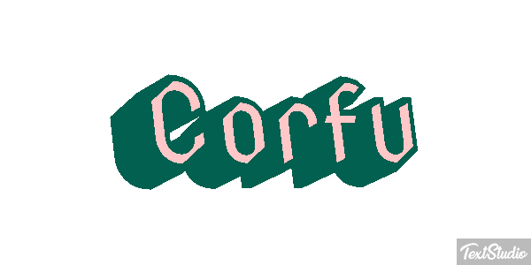 Corfu Effet de texte