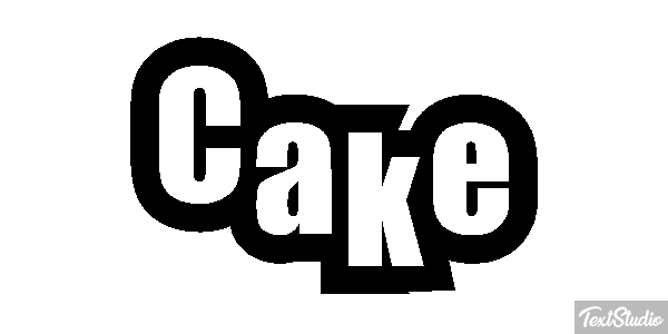 Cake Efecto de texto