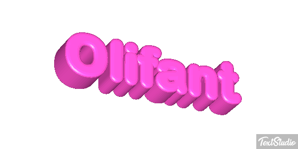 Olifant Tekst effect