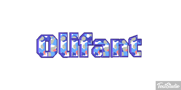 Olifant Tekst effect