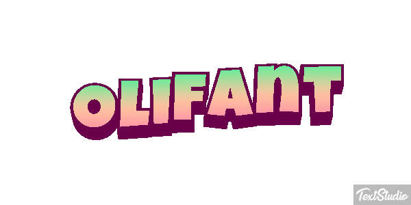 Olifant Tekst effect
