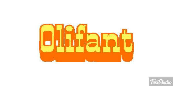 Olifant Tekst effect