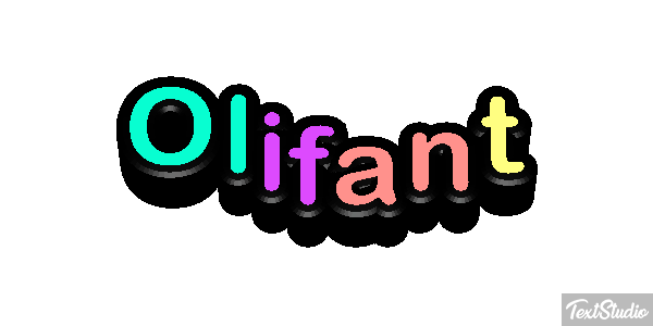 Olifant Tekst effect