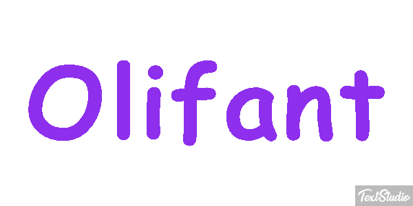 Olifant Tekst effect