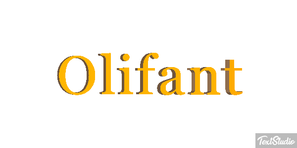 Olifant Tekst effect